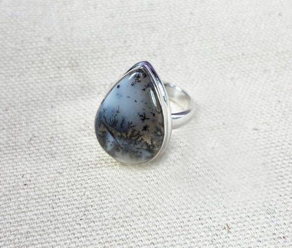 Sterling Silver Dendric Opal Ring - East Meets West USA
