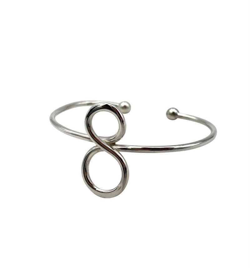 Sterling Silver Infinity Bangle - East Meets West USA