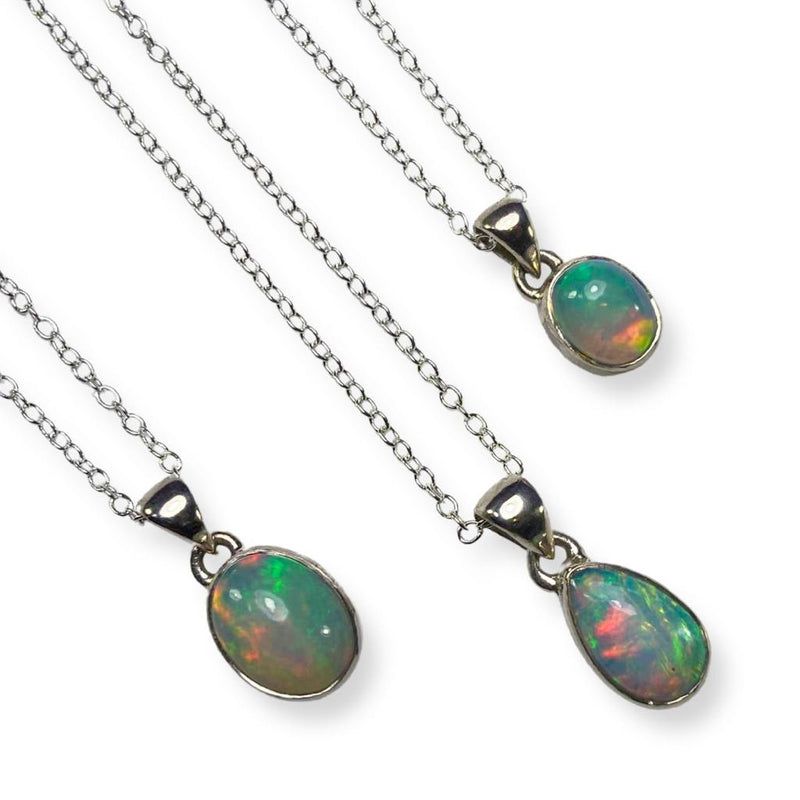 Sterling Silver Opal Necklace - East Meets West USA