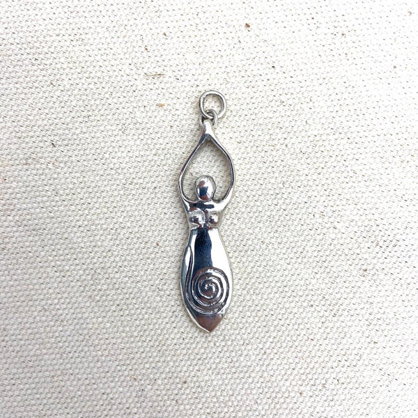 Sterling Silver Spiral Goddess Pendant - East Meets West USA