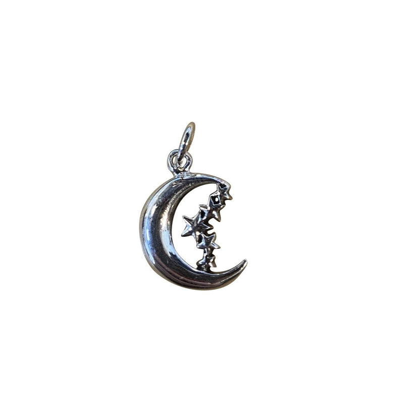 Sterling Silver Stars and Moon Pendant - East Meets West USA