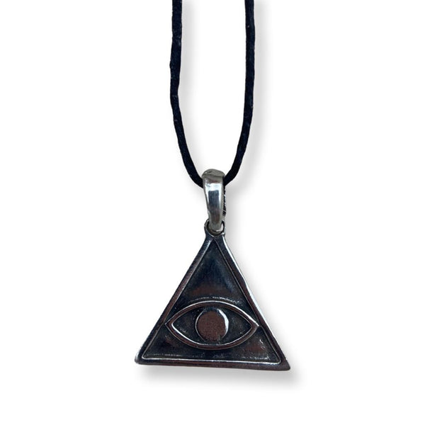 Talisman All Seeing Eye Amulet Pewter Necklace - East Meets West USA
