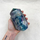 Top Polished Rainbow Fluorite Point - East Meets West USA