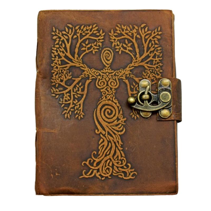 Tree Woman Soft Leather Embossed Grimoire - East Meets West USA