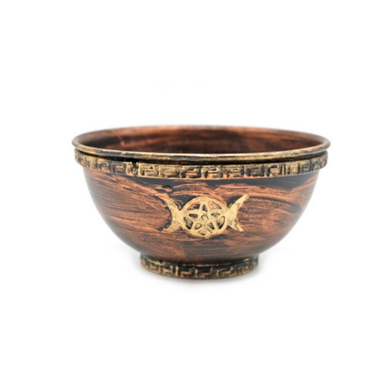 Triple Moon Metal Smudge Bowl - East Meets West USA