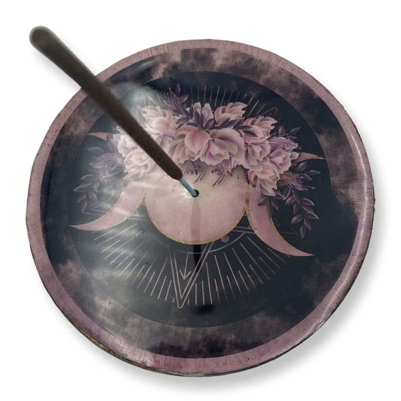 Triple Moon Round Incense Burner - East Meets West USA