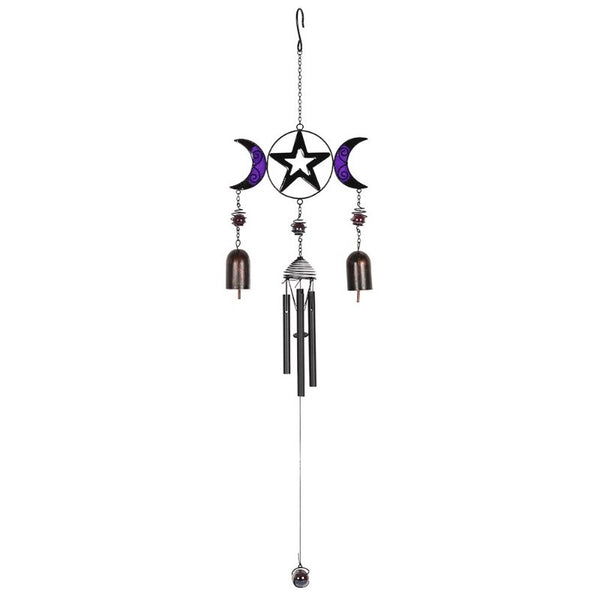 Triple Moon Windchime with Bells - East Meets West USA