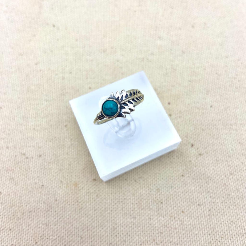 Turquoise Feather Ring - East Meets West USA