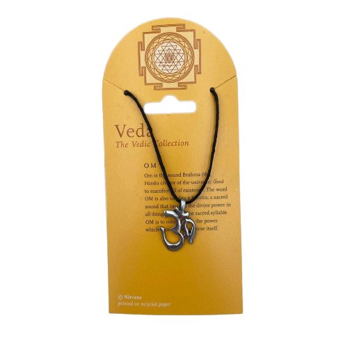 Veda "Om" Pewter Necklace - East Meets West USA