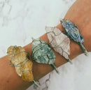 Wire Wrapped Crystal Bangle Bracelet - East Meets West USA