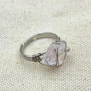 Orange Quartz Calcite Clear Ring 