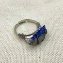 Sodalite Wire Wrapped Crystal Ring 