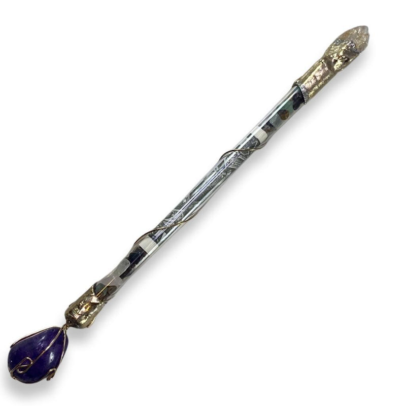 Wire Wrappeed Crystal Money Wand - East Meets West USA