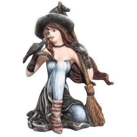 Witch Kissing Crow Figurine - East Meets West USA