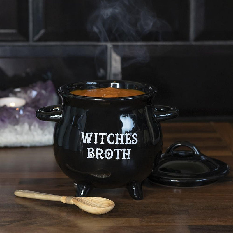 Witch's Broth Cauldron Soup Bowl w/ Spoon - East Meets West USA