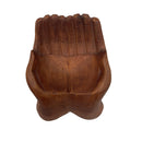 Wooden Carved Open Hand Crystal Holder - East Meets West USA