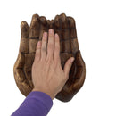 Wooden Carved Open Hand Crystal Holder - East Meets West USA