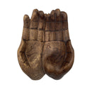 Wooden Carved Open Hand Crystal Holder - East Meets West USA