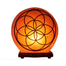Wooden Engraved Himalayan Salt Lamp - East Meets West USA