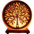 Wooden Engraved Himalayan Salt Lamp - East Meets West USA