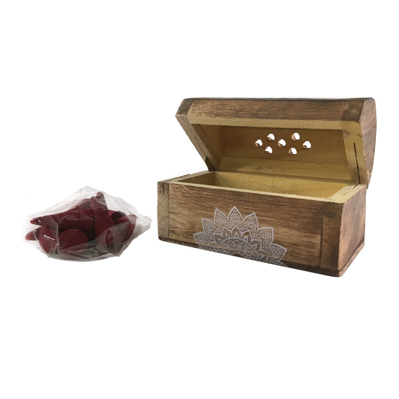 Wooden Incense Cone Box - East Meets West USA